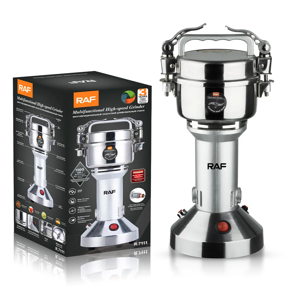 EU Plug Electric Grain Mill Grinder Dry Powder Machine Home Commercial Use for Coffee Spice Herbal Cereals Grinding