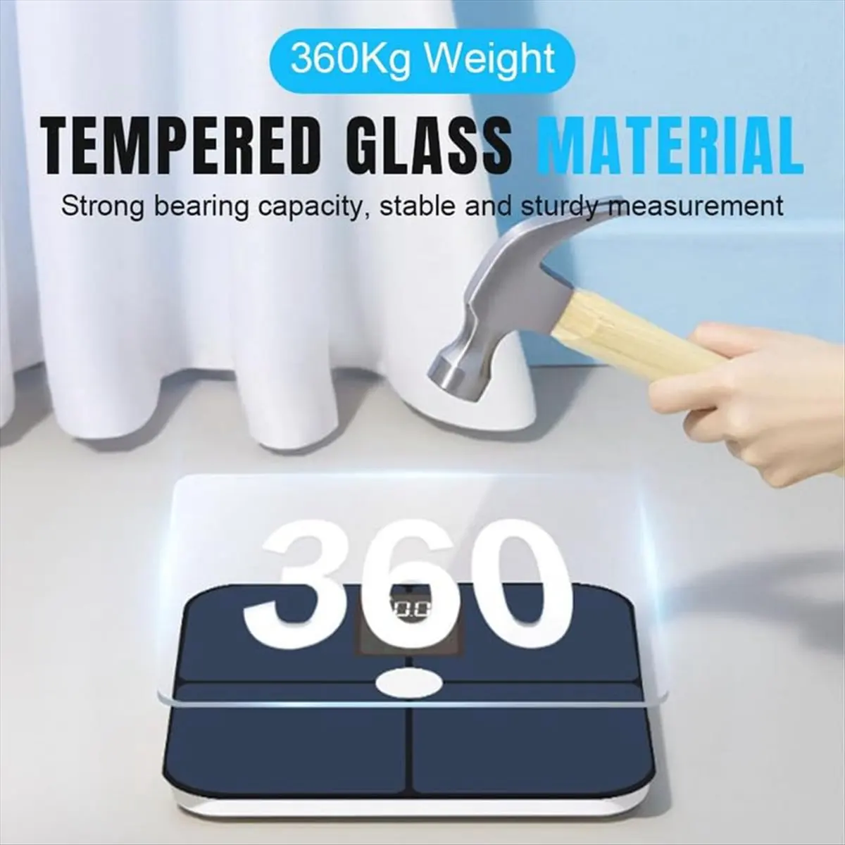 

T70C! Smart ITO Heart Rate Scale Large Display Digital Smart Scale for Full Body Weight Fat Tracking for Bathroom Women Men