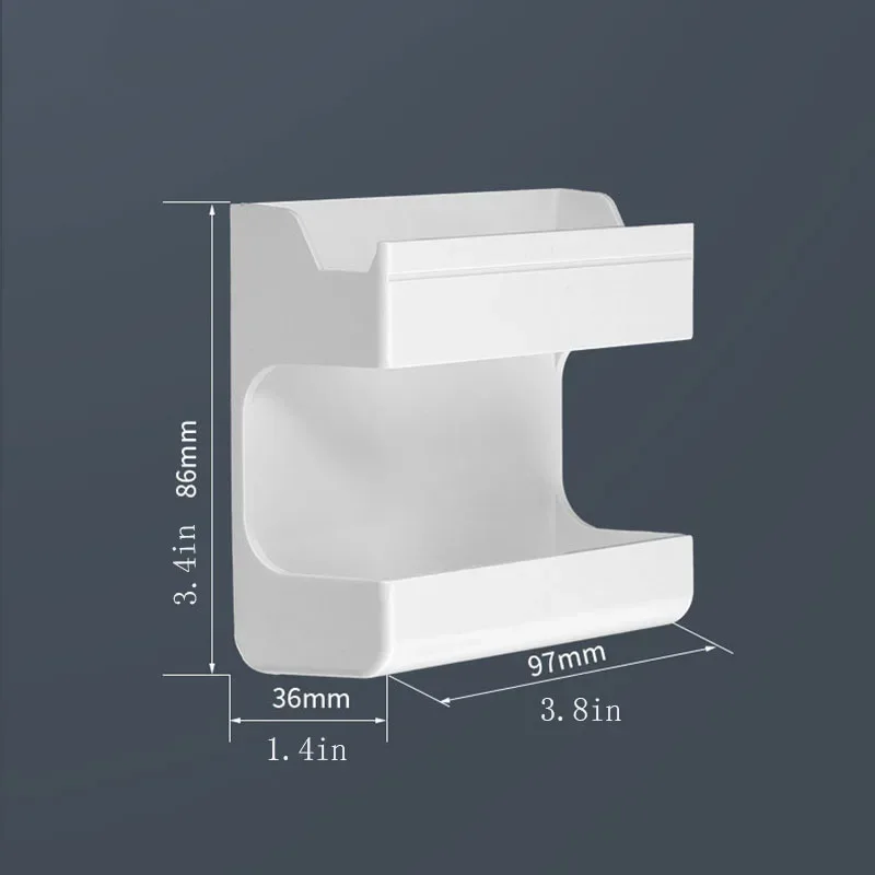 1pc Wall Mounted Mobile Phone Holder Multifunction Organizer Storage Box Remote Control Charger Stand Universal Accessories