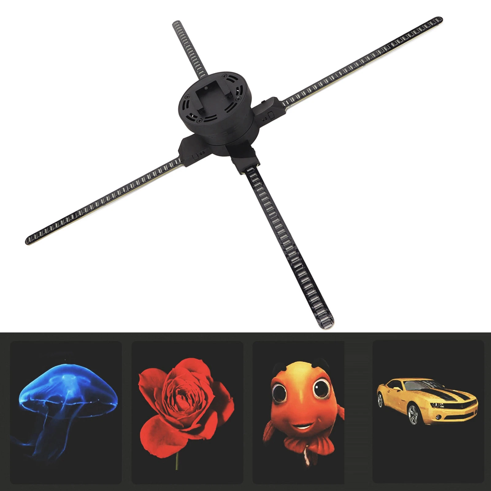 Display ventola ologramma 3D 1024x768P WiFi APP Controllo macchina pubblicitaria olografica per proiettore olografico ventola espositiva Win