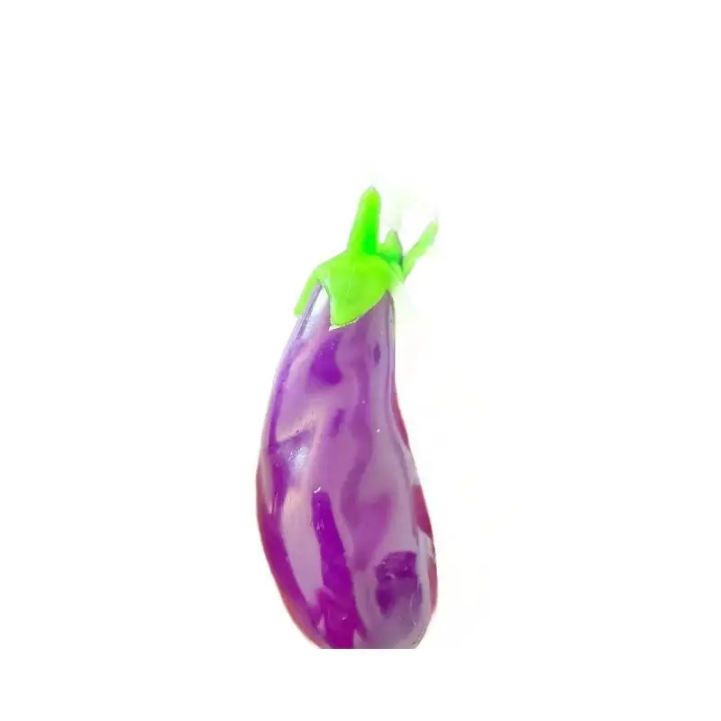 Handmade Eggplant Toy Stress Relief Squeeze Toy No Rebound Moldable Fidget Toy Decompression Ball Gifts For Adult