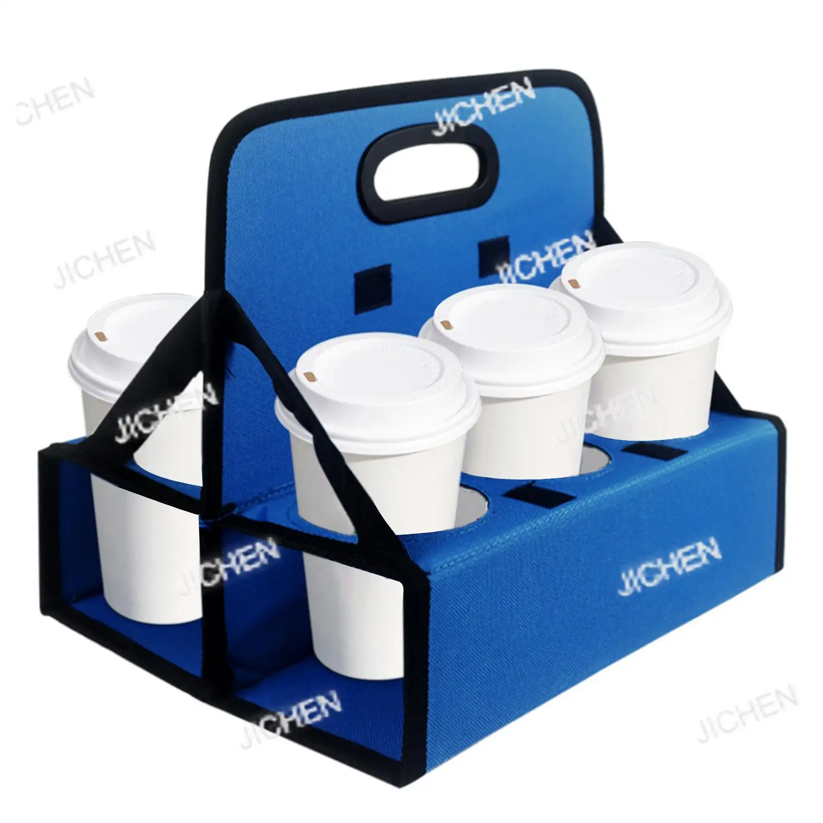 

Neu Cup Carrier Coffee Cups for 6 Cups Reusable Foldable Beverage Carrier Cup Holder for Travel Grocery Delivery Party