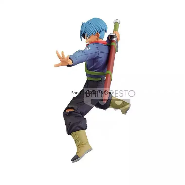 BANDAI Original Dragon Ball Z Super Saiyan God Trunks&Vegeta Anime Action Figures Collection Desktop Ornament Model