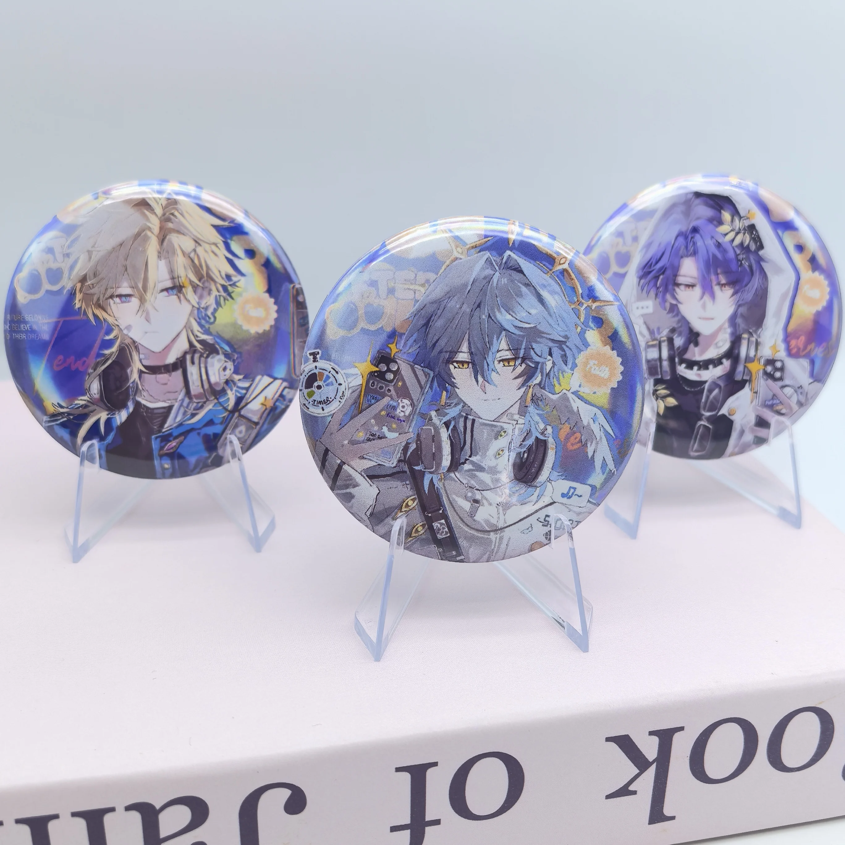 1PC Honkai Star Rail Badge Collection 58mm Dr Ratio Aventurine Sunday Anime Pin Fashion Brooch Cosplay Accessory Gift