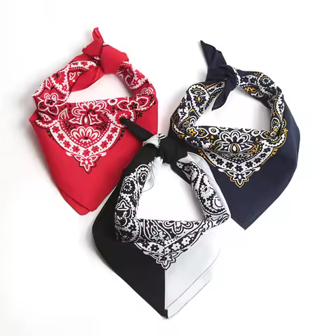 Hip Hop Kerchief Bohemian Print Bandana Paisley Pattern Headbands Outdoor Unisex Headband Wrist Wraps Face Mask Handkerchief