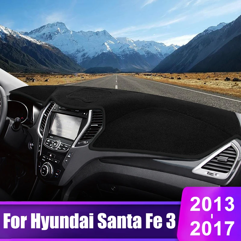 

For Hyundai Santa Fe 3 DM 2013 2014 2015 2016 2017 Car Dashboard Cover Instrument Desk Sun Shade Mat Non-slip Pad Accessories