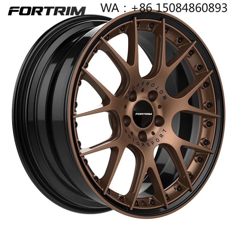 T6061 Polished Deep Dish 2-Piece Forged Rims 18-23 Inch Multi PCD Auto Parts High Strength Car Custom Accessories