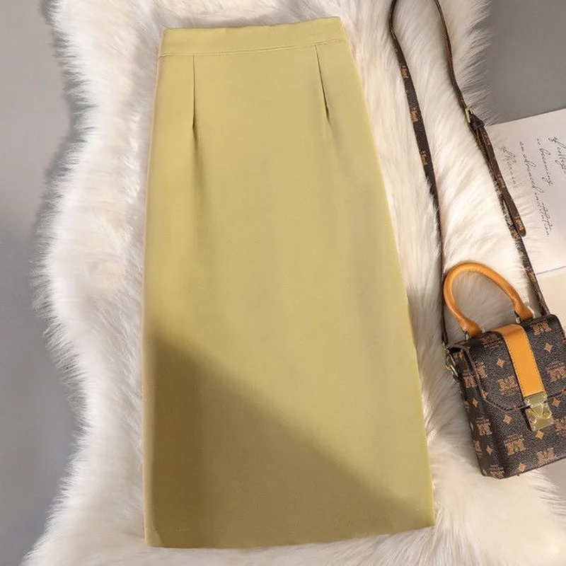 Skirts Women Solid A-line Basic Elegant Sweet All-match Street Wear Breathable Summer New Arrival Hot Sale Korean Style Ulzzang