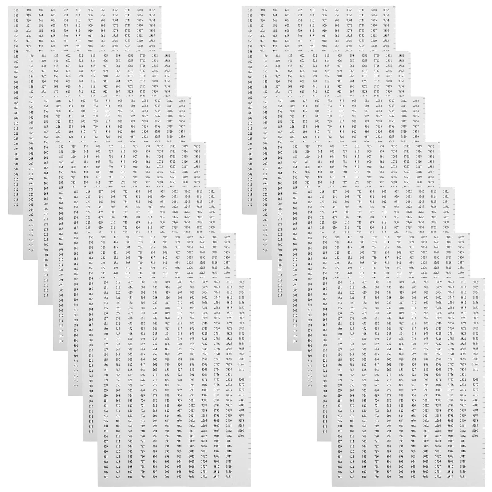 

40 Sheet Embroidery Number Stickers for Floss Organization Cross Stitch Floss Decals Fade Resistant Adhesive Labels Craft Sewing