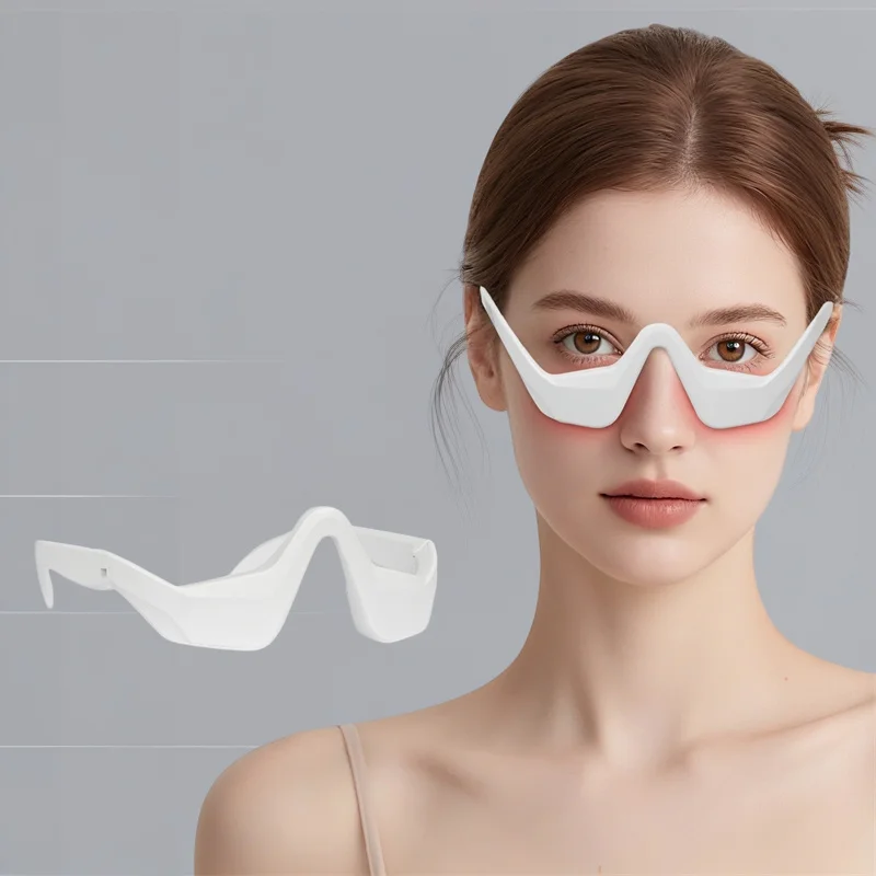 Masseur oculaire à lumière rouge, Portable, Rechargeable, usage domestique, dispositif de soins oculaires apaisant avec Vibration thermique, cadeau de voyage pour femmes et hommes