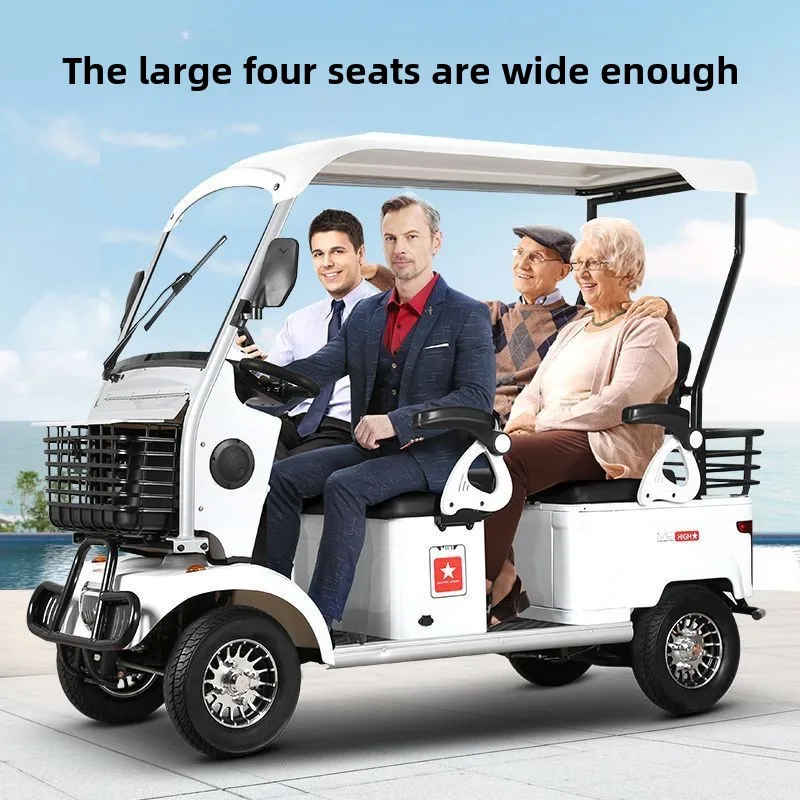 2024 new elderly scooter four-wheeled electric vehicle high-end household minibus scenic sightseeing car adult