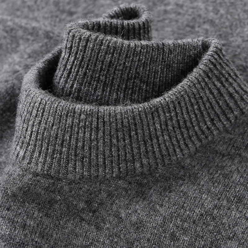 Men's Luxury Knitted Sweater Round Neck Long Sleeve Solid Color Pullover Autumn Winter Fashion Casual Versatile Trend Men's Wear