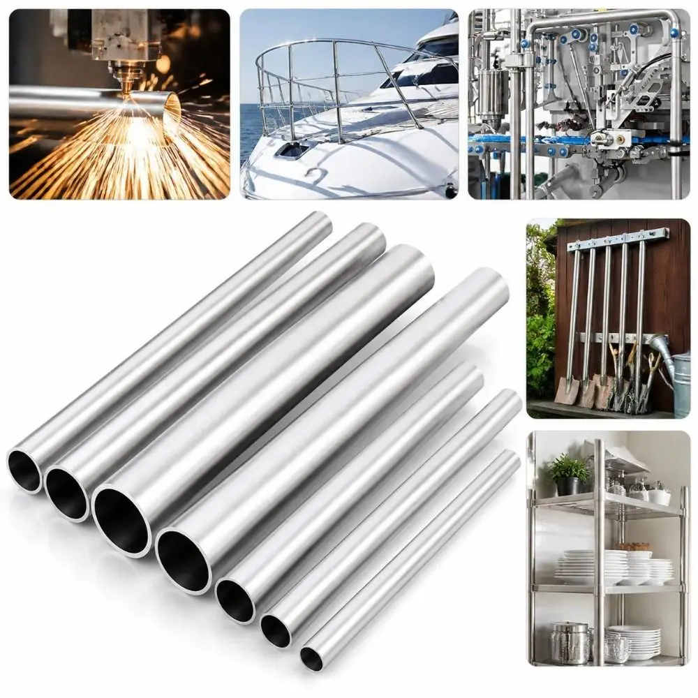 Smooth Surface OD 2-10mm Aluminum Tube Wall Thickness 0.5/1mm 500mm Length Round Tube Round Hollow Extruded Tube