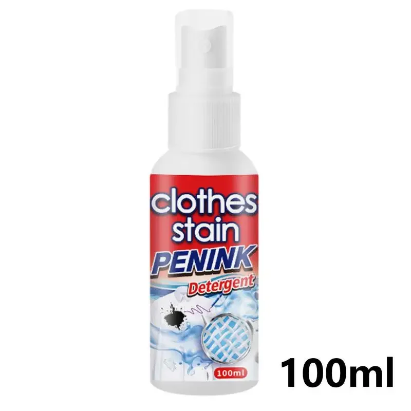 Clothes Stain Remover 100ml Ink Remover Spray Ink Marker Carpets Instant Spot Remover For Fabric Clothes Carpet Laundry