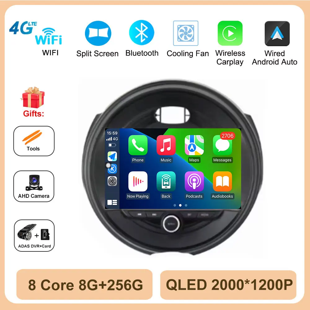 Android 16 Autoradio Stereo Voor BMW MINI Cooper F54 F55 F56 F60 2015-2019 Carplay Auto Radio Multimedia speler 4G WIFI