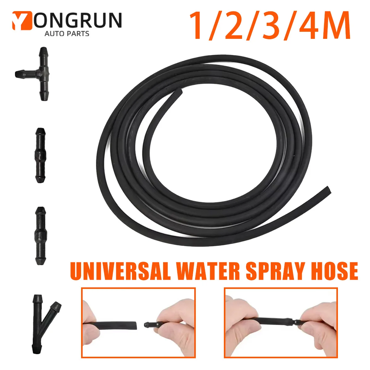 YONGRUN 1/2/3/4M Universal Düse Schlauch Wischerblatt Rohr Windschutzscheibe Spray Wischer Düse wasser Schlauch Flüssigkeit Rohr Kit Automotive Teile