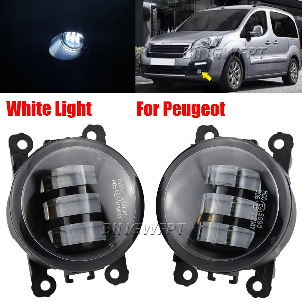 2PCS High Quality Fog Light For Peugeot 307 Hatchback 3A 3C 2000-2008 Car Front Fog Lamp Daytime Running Light H11 12V 3000LM