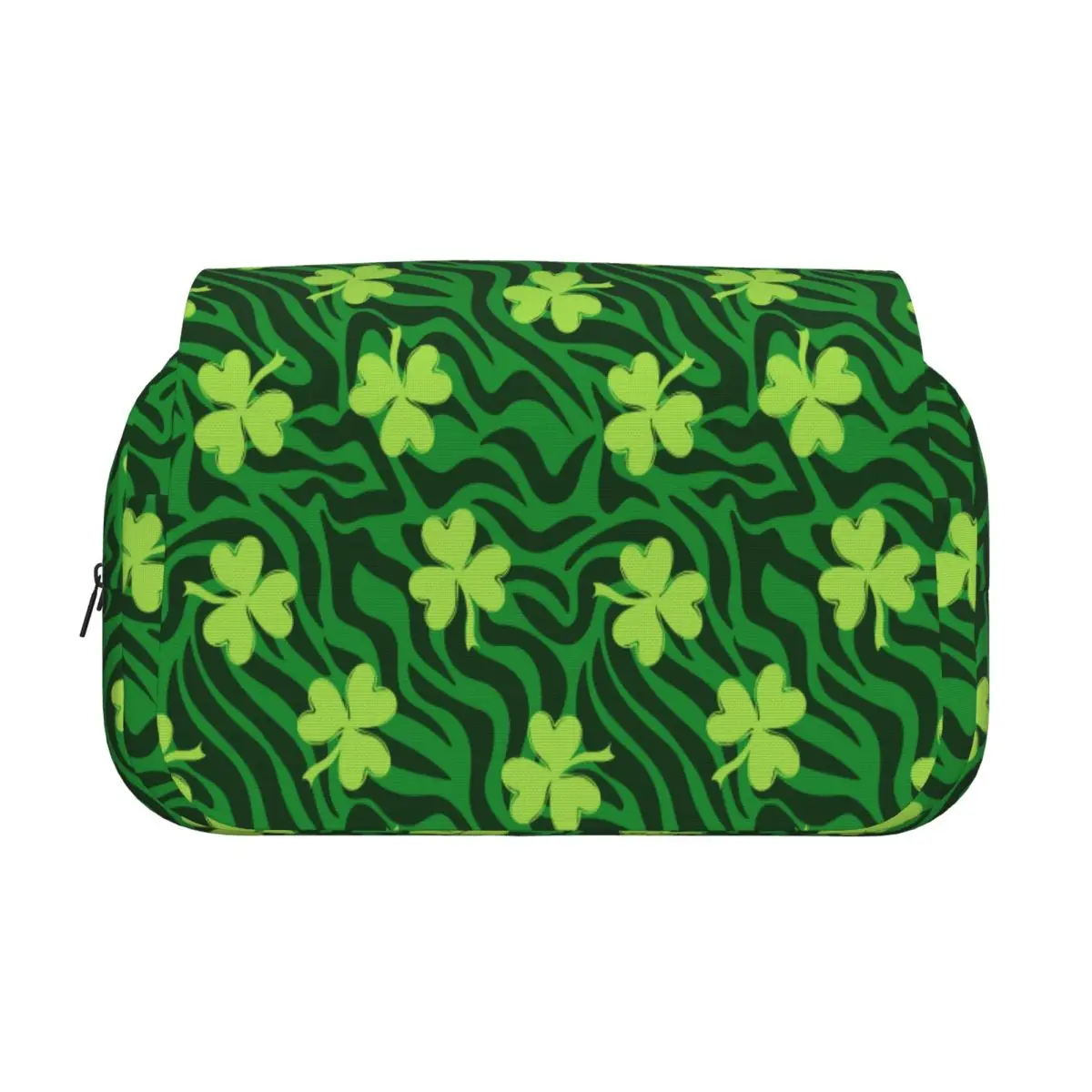 Leopard Print Four Leaf Clover Double Clamshell Pen Case Pencilcases Pen for Girl Boy Bags School Supplies Gifts Stationery