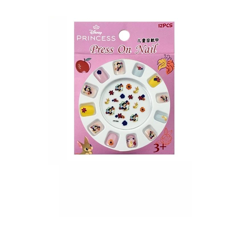 Miniso Disney dibujos animados ropa para niños tabletas de uñas Blancanieves eliminación de uñas parches de uñas regalo creativo parches de uñas