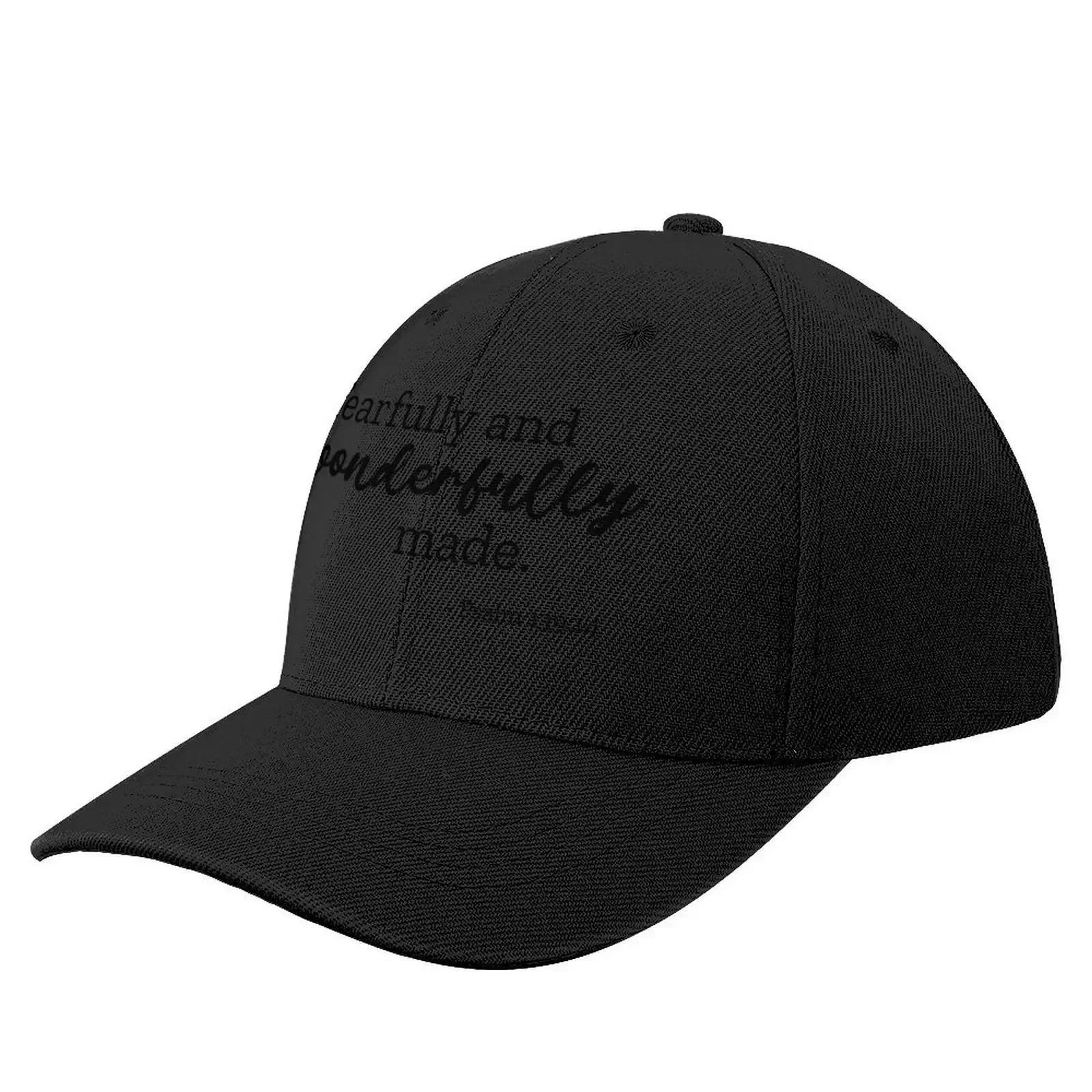

Fearfully and Wonderfully Made - Psalm 139 14 - Black Baseball Cap New In Hat hiking hat Luxury Hat Mens Caps Women's