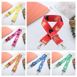 Shoulder Strap New Replacement 5cm Widening Multicolor Star Heart Pattern Extender Accessories Fashion Nylon Bag Strap Crossbody