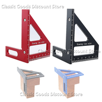 45/90 Degree Aluminum Woodworking Square Protractor, 3D Multi-Angle Miter Triangle Ruler,High Precision Layout Measuring Tool