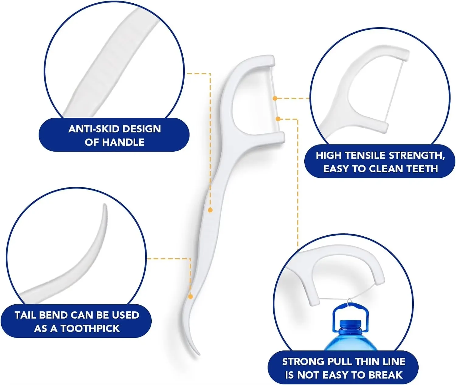 1000-2000 Uds. De hilo Dental, selecciones de hilo Dental, limpieza entre los dientes, cepillo Interdental, palillo de dientes, selección de hilo dental, cuidado de higiene bucal