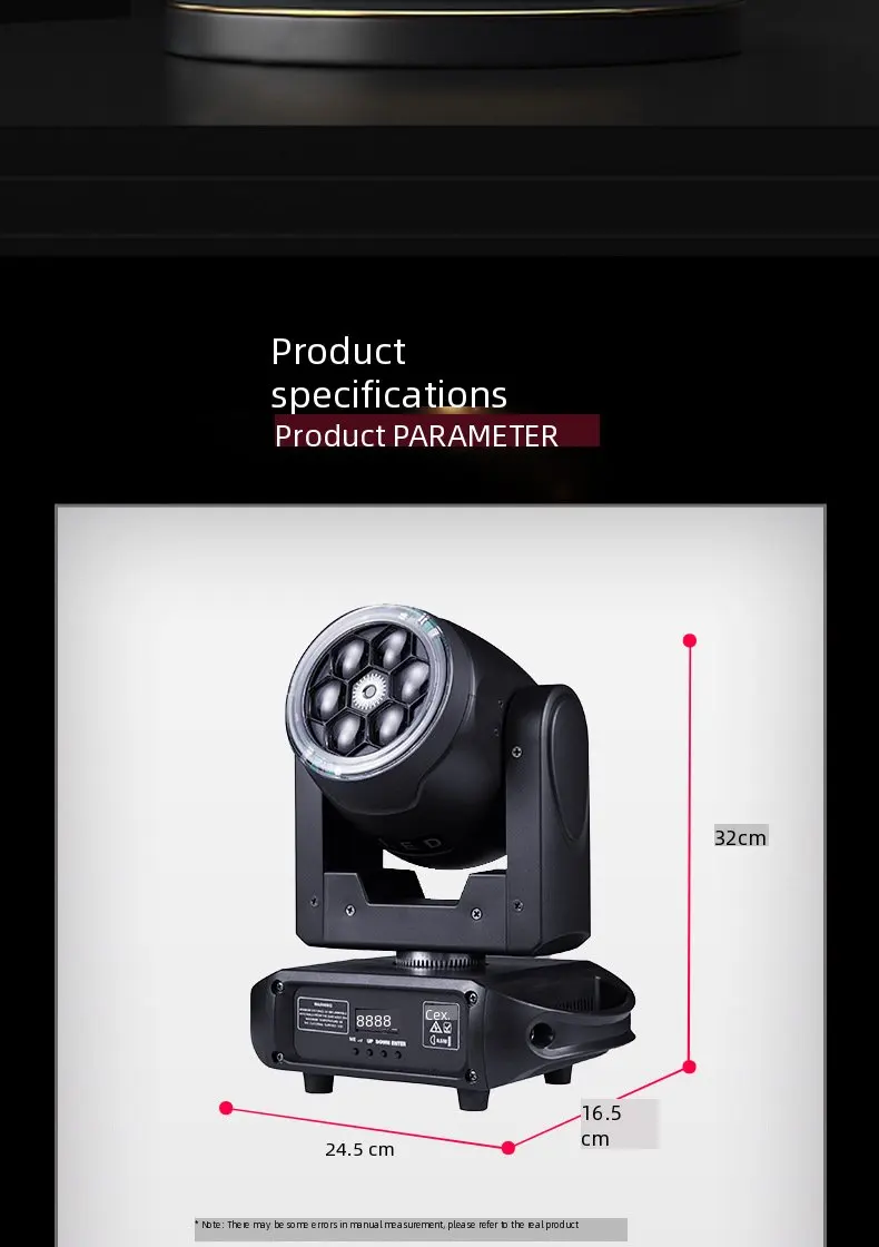 360° Rotation 4in1 Six Bee Eyes Moving Head Laser Light RGBW LED Beam with Strobe DMX512 Sound Activated for KTV Bar Club DJ Dis