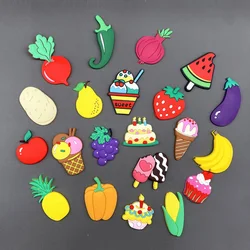 PVC Fridge Magnet Set Funny Food Magnets for Refrigerator Decor Cartoon Fruit Vegetable Child Fridge Magnets for Kids Toy