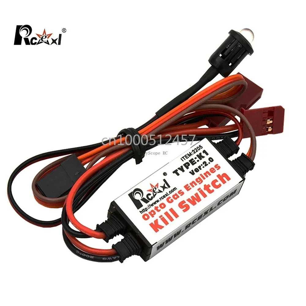 Rcexl Opto Gaz Motoru Öldürme Anahtarı Kapatma Sürüm 2.0 RC Benzinli Uçak için DLE Engieen Sabit Kanat Düzlem