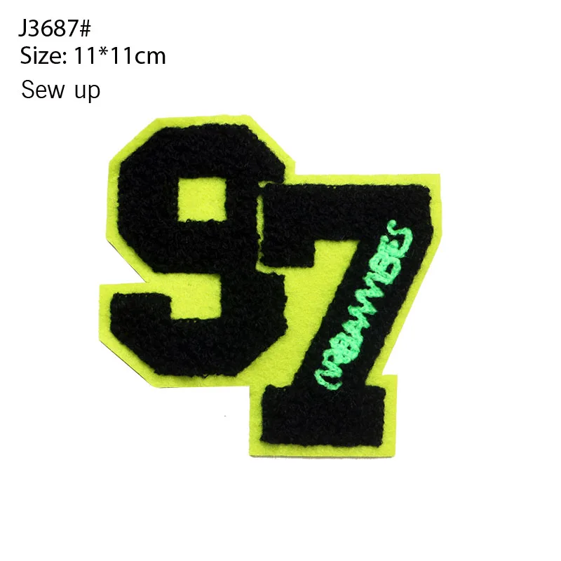 Fashion Towel Sewing Embroidery Digital Circle English DIY Logo Decorative Emblem Clothing T-shirt Jacket Pants