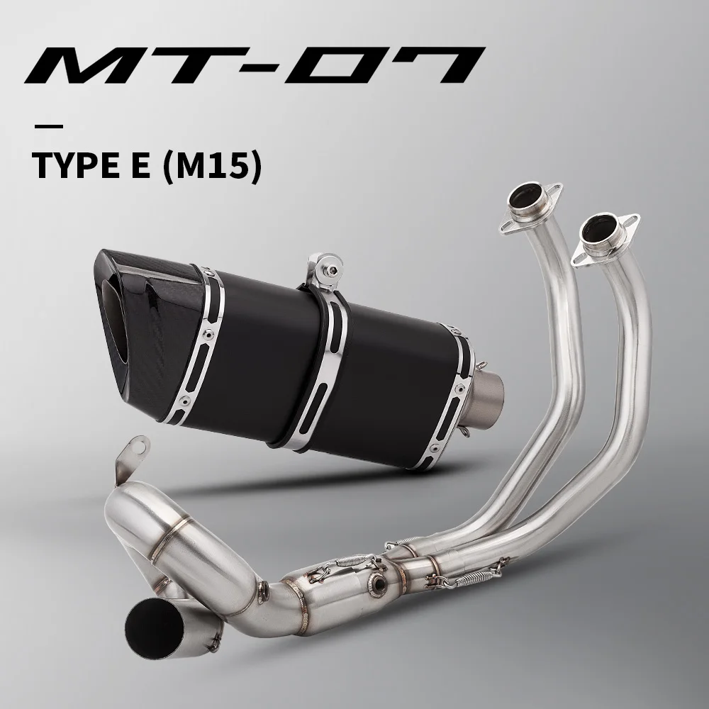 Complete uitlaatsysteem voor MT07 XSR700, complete pijpset 2015-2024