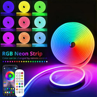 TUYA Neon LED Strip Lights 5V USB Neon Rope Light with Music Sync RGB Waterproof Flexible Ribbon Tape for Room Gaming Decor