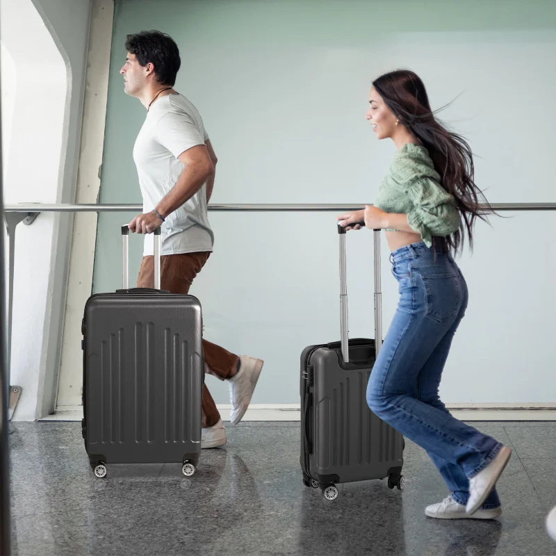 Набор из 3 чемоданов из 3 твердых чемоданов из АБС-пластика + ПК с замком TSA, 4 вращающимися колесами, легкий дорожный чемодан на тележке для переноски Che