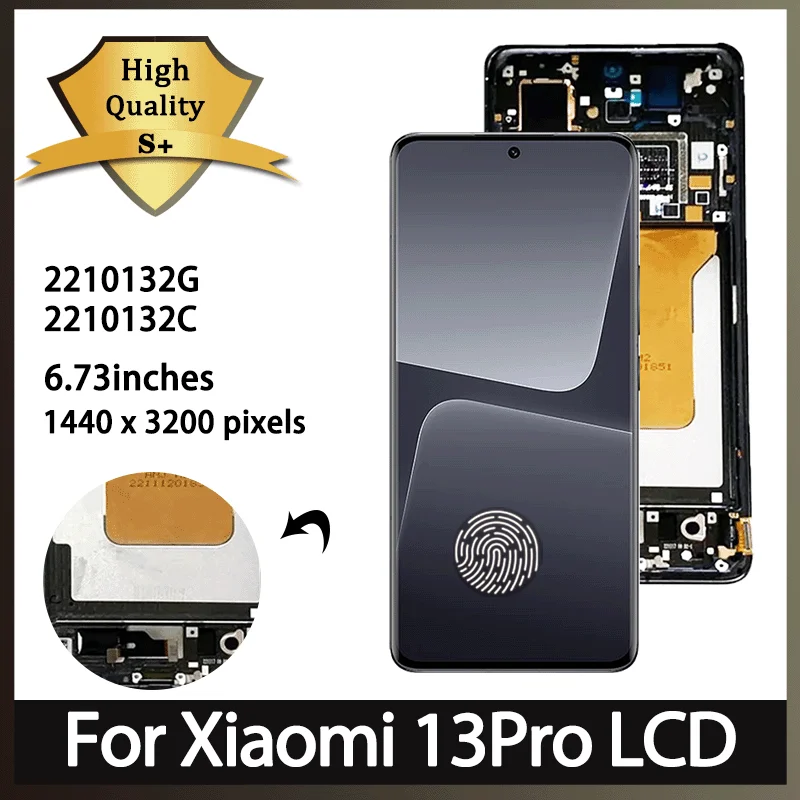 673-oled-per-xiaomi-13-pro-2210132g-display-lcd-touch-screen-digitale-con-cornice-per-mi-13-pro-2210132c-display-di-ricambio