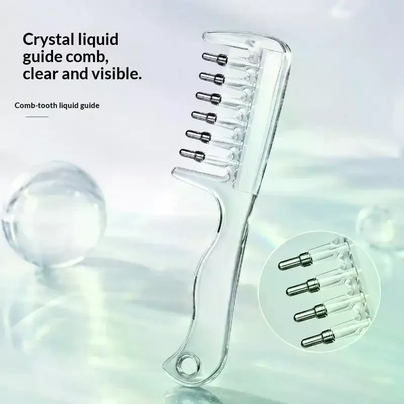 Hair Oil Applicator Scalp Massage Liquid Comb Built-In Liquid Reservoir Rolling Metal Teeth For Hair Growth Home Hair Care Tool