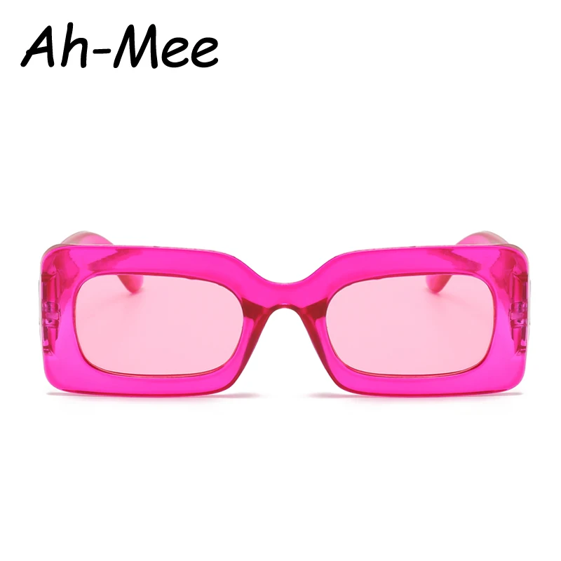 Moda kwadratowa róża różowa Y2K prostokątna ramka okulary przeciwsłoneczne damskie marka Retro Punk letnie okulary przeciwsłoneczne damskie okulary odcienie UV400