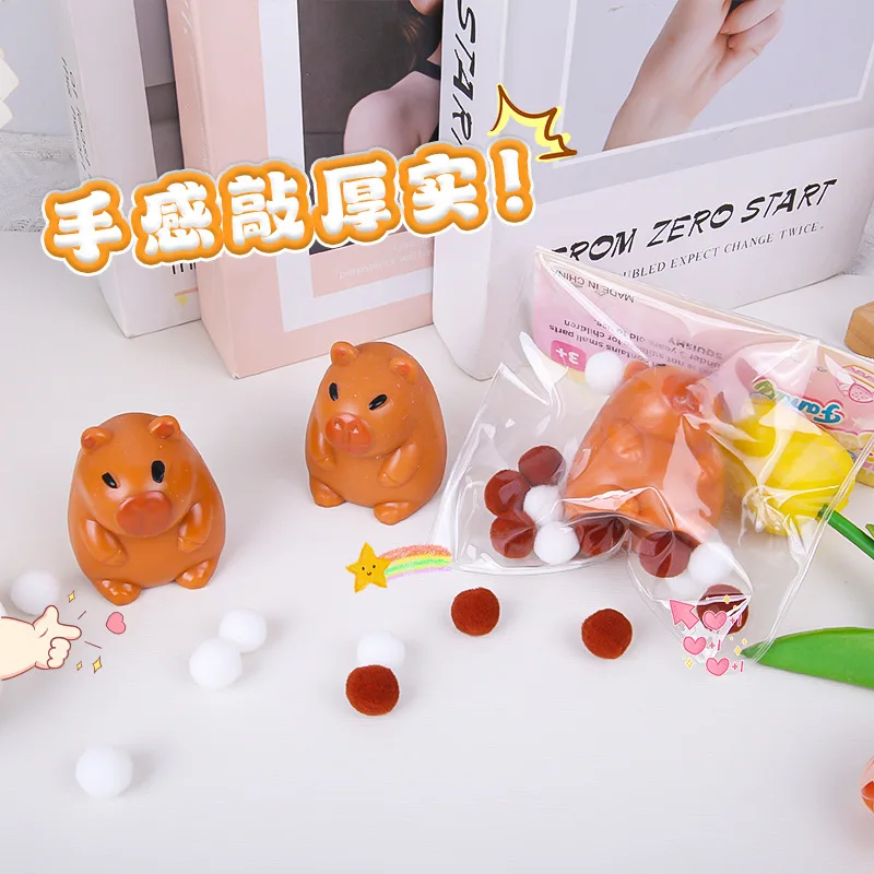 귀여운 만화 카피바라 모치 꼬집기 장난감, 스퀴즈 장난감, 느린 리바운드 감압 장난감, 스트레스 해소, 핸드 릴렉스 포켓 장난감 선물
