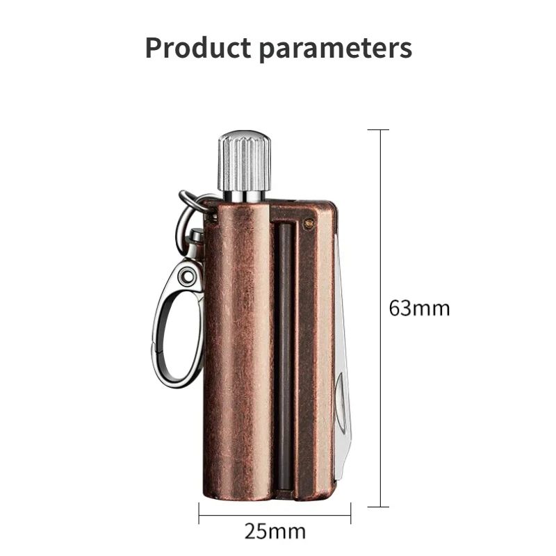 Multifunction 10000 Match Wholesale LighterCreative Key Pendant Outdoor Portable Kerosene Flint Cigarette Accessories Men\'s Gift