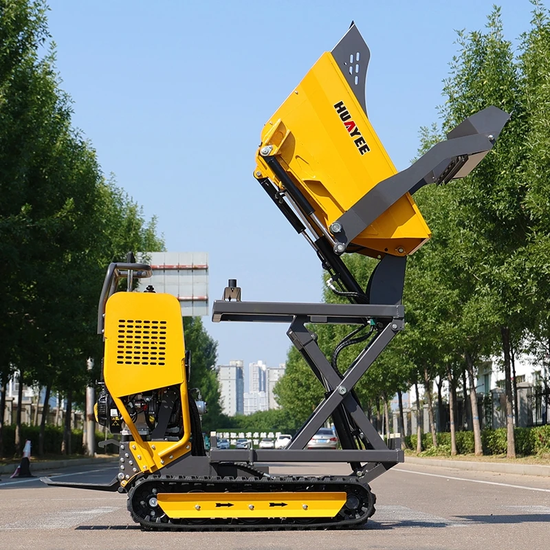 Hot Cheap Mini Dumper 500kg 800kg 400kg Portable Track Dumper Mini Transporter Construction Hydraulic Diesel Mini Crawler Dumper