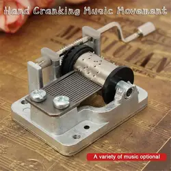 Mini Hand Cranking Music Movement DIY Music Box Decorative Collectibles Music Available Creative Christmas Gift