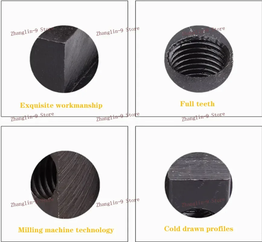 M22/M24/M27/M30/M36/M42 Clamp Table Slot Milling T Nut Block Slot Slider Machine Tool Black Grade 10.9 T-slot Nuts Screw