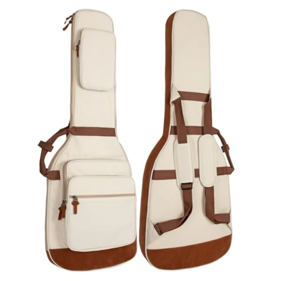 

Чехол для электрогитары Muscab с подкладкой 0,56 дюйма, рюкзак-чехол для электрогитары с ремнем для шеи и 4 карманами