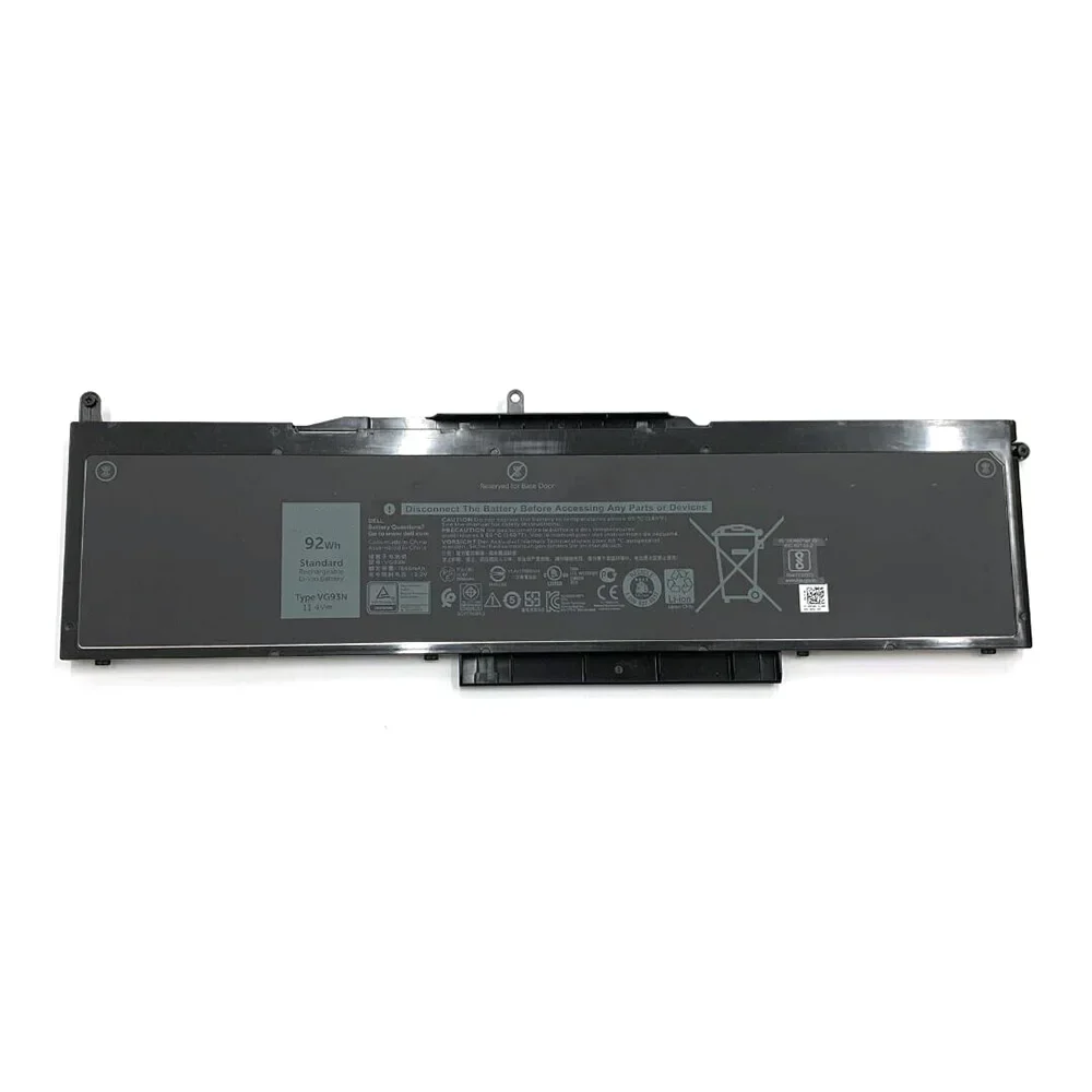 بطارية كمبيوتر محمول أصلية VG93N 11.4V 92Wh لسلسلة Dell Precision 15 3520 3530 Latitude 15 5580 5590 5591 E5580