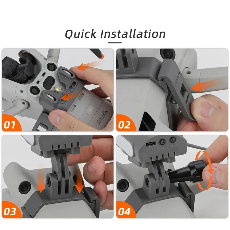 حامل كاميرا رياضي لـ Gopro /insta360 GO/ DJI Action / ملء الضوء العلوي يتصاعد محول ل DJI Mini 4 Pro ملحقات طائرة بدون طيار #6