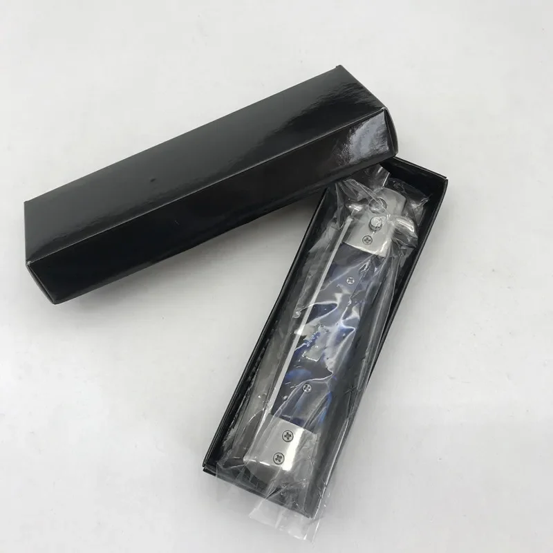 1 Stück Edelstahl Faltbarer Automatischer Kamm Messer Bürste Haarschneider Zubehör Butterfly Herren Taschenmesser Kamm – Detail 12