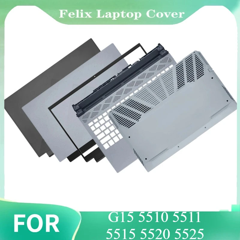 

Replace Cover Plastic LCD Back Cover Front Bezel Palrest Bottom Case Air Outle For G15 5510 5511 5515 5520 5525