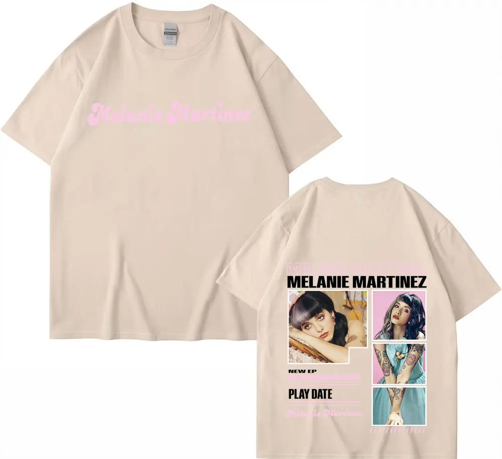 المغني ميلاني مارتينيز ألبوم 2025 الجرافيك تي شيرت الرجال النساء خمر الصيف فن البوب موضة تي شيرت قصير الأكمام تي شيرت غير رسمي