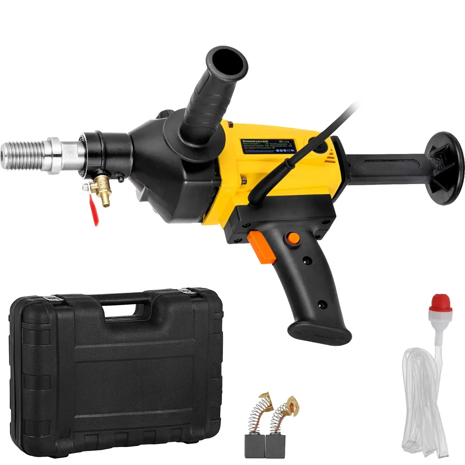 Diamond Core Drill, for 1880W 4'/110 mm, 1700RPM Variable Speed Core Rig with Portable Case Handheld Drilling Machine