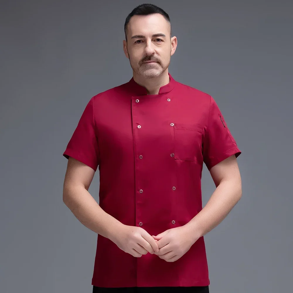 Camisa de Chef Unisex, uniformes de trabajo de cocina para adultos, abrigo de Chef, chaqueta de cocinero, disfraz de cafetería, restaurante, Hotel, cantina, tienda de pasteles